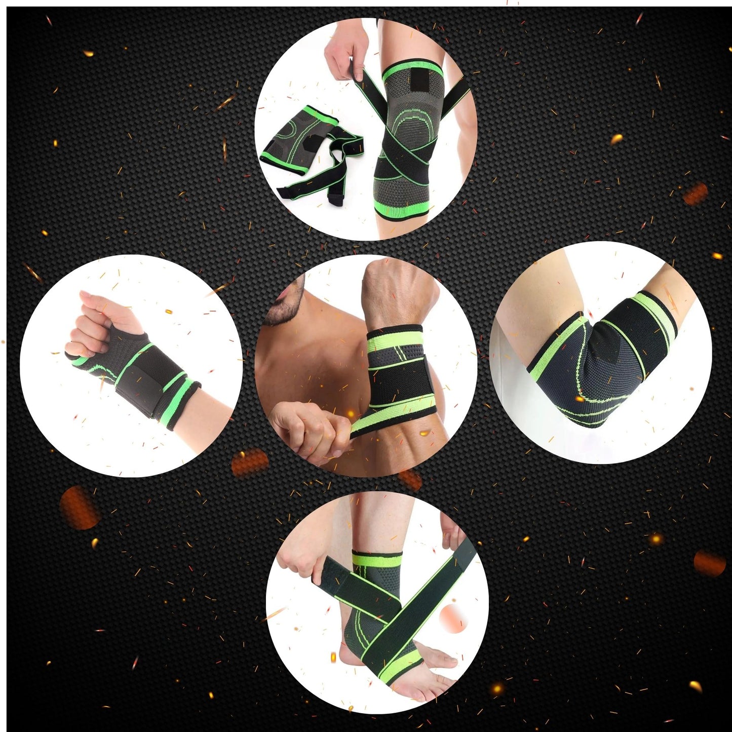 🔥 PACK REAKTIV® 5 pc Tobillera Codera Rodillera