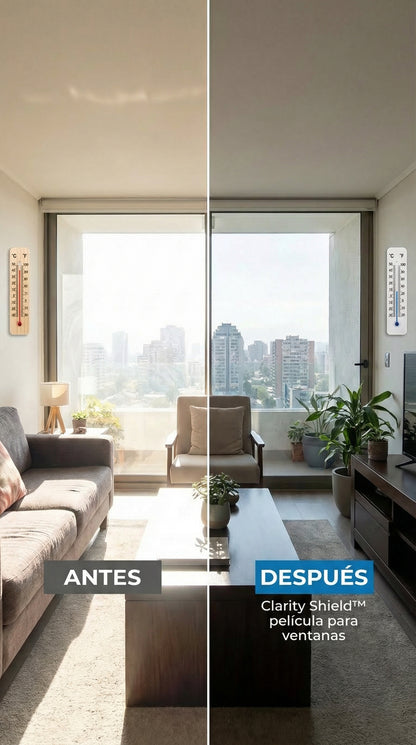 Ventanas frescas sin calor ni miradas — Clarity Shield™