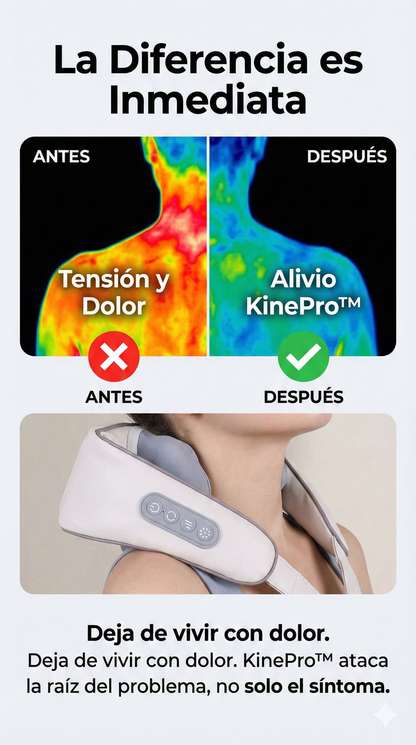 KINEPRO™ | Masajeador Cervical Inteligente 6D + Calor Terapéutico