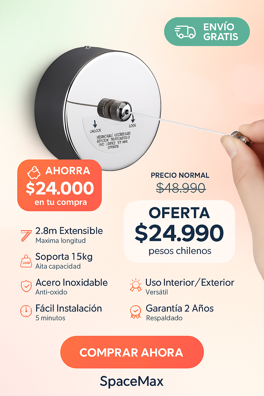 Colgador Retráctil “SpaceMax™”