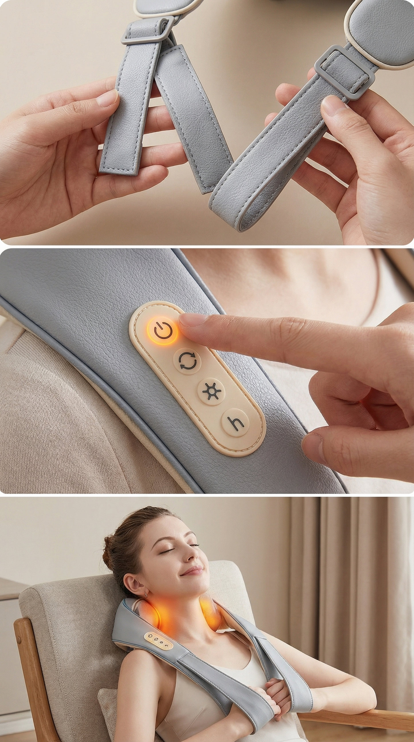 KINEPRO™ | Masajeador Cervical Inteligente 6D + Calor Terapéutico