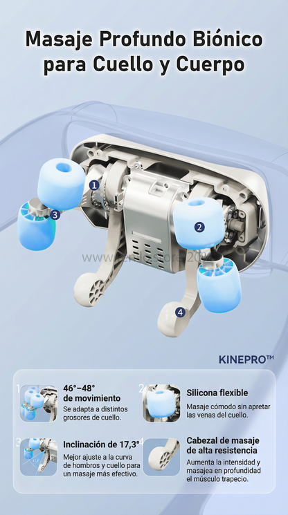 KINEPRO™ | Masajeador Cervical Inteligente 6D + Calor Terapéutico