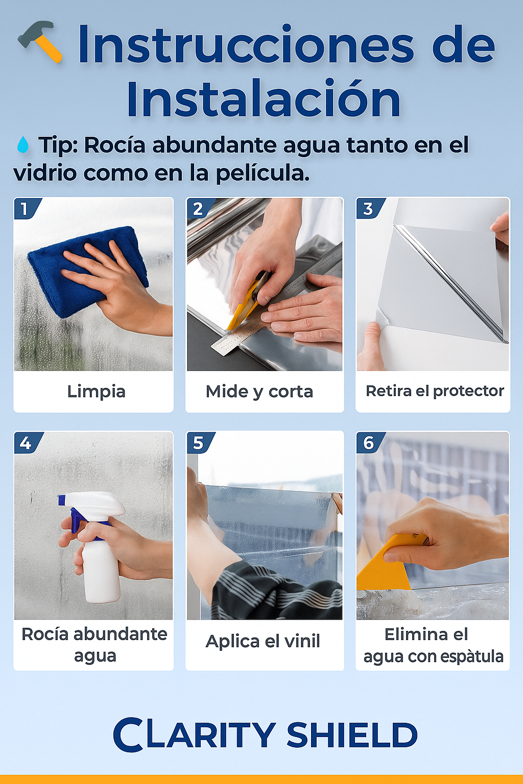 Vinil Adhesivo Anti-UV Clarity Shield™ (60cm x 5m)