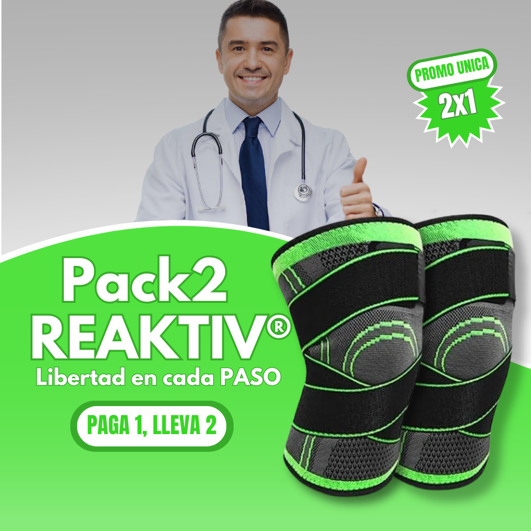Pack 2 ReAktiv® Rodillera De Compresión Ajustable
